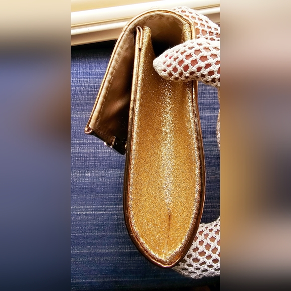 Fioni Night Rose Gold Champagne envelope clutch, formal, prom, wedding, date - Picture 7 of 9